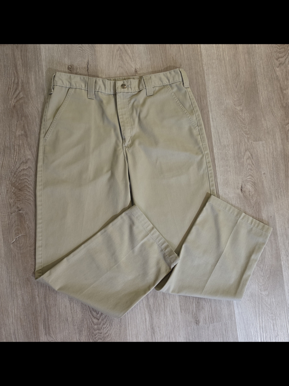 SOLD. Men's Carhartt Khaki Flat-Front Pants - Beige